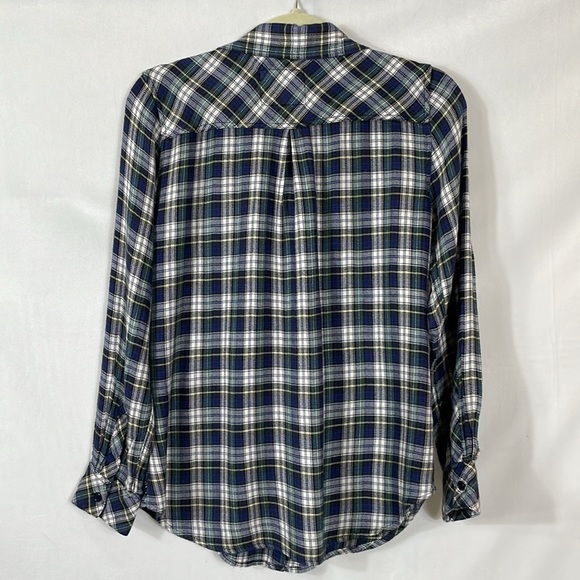 Rails Button Down Plaid Shirt S Blue Green Plaid Long Sleeve Super Soft - Picture 4 of 12